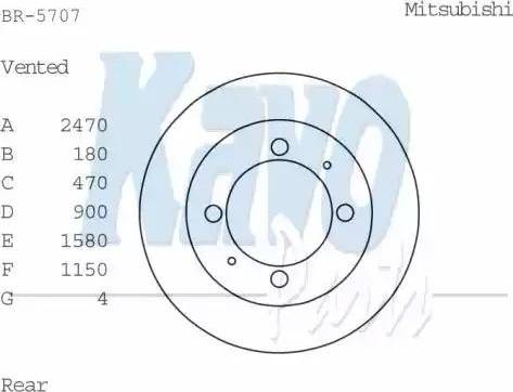 Kavo Parts BR-5707 - Тормозной диск abcparts.ee