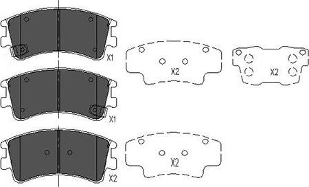Kavo Parts KBP-4512 - Тормозные колодки, дисковые, комплект abcparts.ee