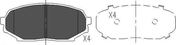 Kavo Parts KBP-3509 - Тормозные колодки, дисковые, комплект abcparts.ee