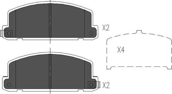 Kavo Parts KBP-3506 - Тормозные колодки, дисковые, комплект abcparts.ee