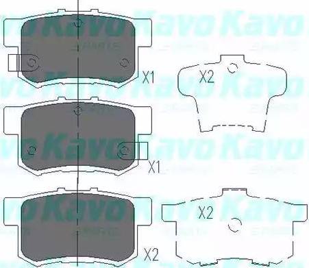 Kavo Parts KBP-2009 - Тормозные колодки, дисковые, комплект abcparts.ee