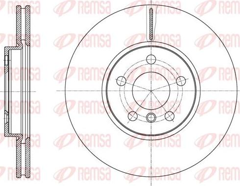 Kawe 61596 10 - Тормозной диск abcparts.ee