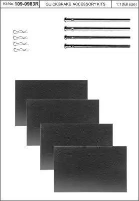 Kawe 109-0983R - Комплектующие для колодок дискового тормоза abcparts.ee
