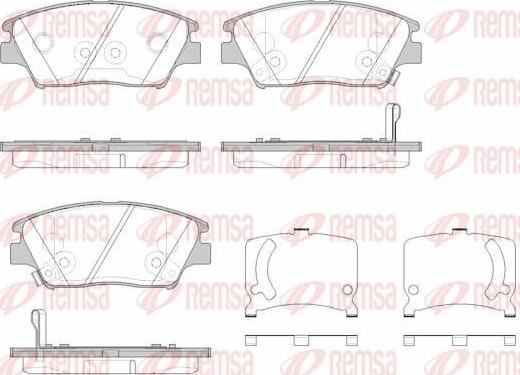 Kawe 1824 02 - Тормозные колодки, дисковые, комплект abcparts.ee