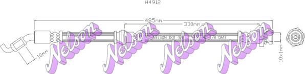 Kawe H4912 - Тормозной шланг abcparts.ee