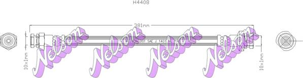 Kawe H4408 - Тормозной шланг abcparts.ee