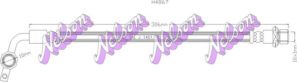 Kawe H4867 - Тормозной шланг abcparts.ee