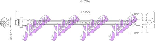 Kawe H4796 - Тормозной шланг abcparts.ee