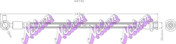 Kawe H4741 - Тормозной шланг abcparts.ee