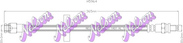 Kawe H5964 - Тормозной шланг abcparts.ee