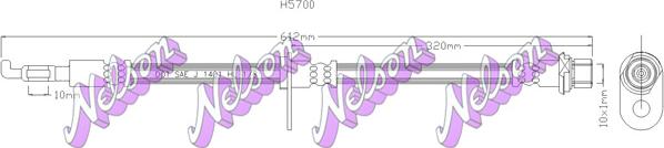Kawe H5700 - Тормозной шланг abcparts.ee