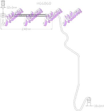 Kawe H6686Q - Тормозной шланг abcparts.ee