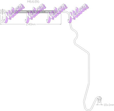 Kawe H6686 - Тормозной шланг abcparts.ee
