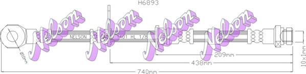Kawe H6893 - Тормозной шланг abcparts.ee