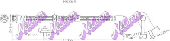 Kawe H6868 - Тормозной шланг abcparts.ee