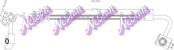 Kawe H6306 - Тормозной шланг abcparts.ee