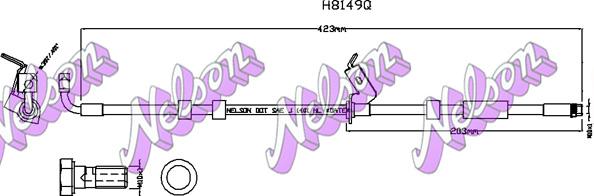 Kawe H8149Q - Тормозной шланг abcparts.ee