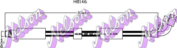 Kawe H8146 - Тормозной шланг abcparts.ee