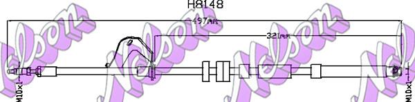 Kawe H8148 - Тормозной шланг abcparts.ee