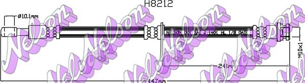 Kawe H8212 - Тормозной шланг abcparts.ee