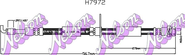 Kawe H7972 - Тормозной шланг abcparts.ee