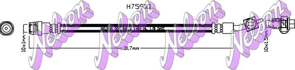Kawe H7590Q - Тормозной шланг abcparts.ee