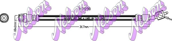 Kawe H7590 - Тормозной шланг abcparts.ee