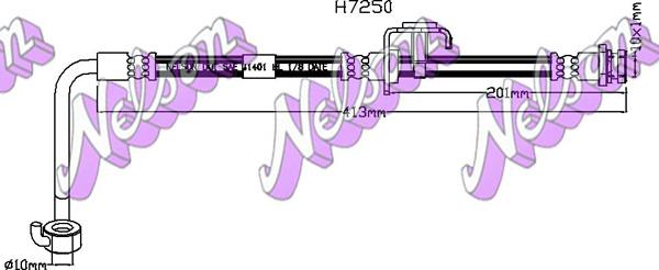 Kawe H7250 - Тормозной шланг abcparts.ee