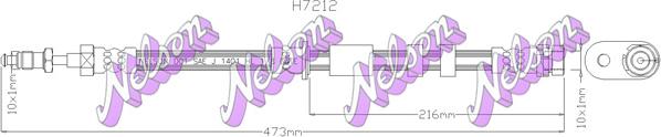 Kawe H7212 - Тормозной шланг abcparts.ee