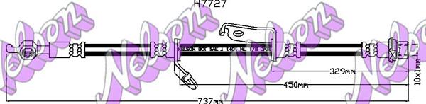 Kawe H7727 - Тормозной шланг abcparts.ee