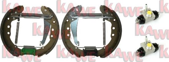 Kawe OEK381 - Комплект тормозных колодок, барабанные abcparts.ee