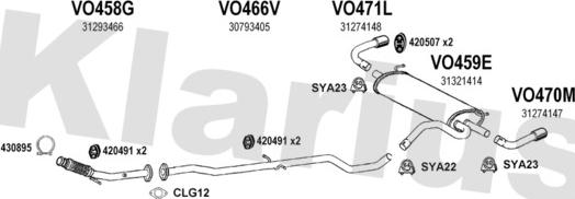 Klarius 960495U - Система выпуска ОГ abcparts.ee