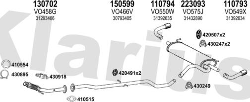 Klarius 960613E - Система выпуска ОГ abcparts.ee