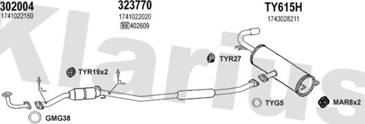 Klarius 900603U - Система выпуска ОГ abcparts.ee
