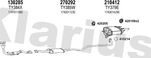 Klarius 900182E - Система выпуска ОГ abcparts.ee