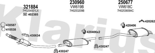 Klarius 931983E - Система выпуска ОГ abcparts.ee