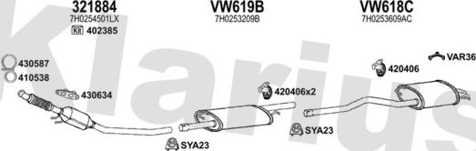 Klarius 931983U - Система выпуска ОГ abcparts.ee