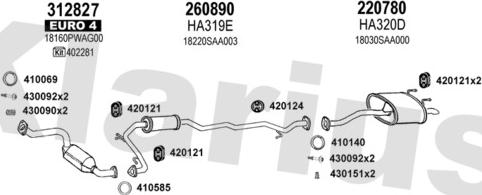 Klarius 420434E - Система выпуска ОГ abcparts.ee