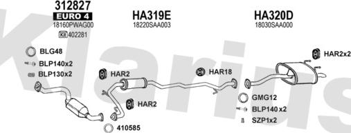 Klarius 420434U - Система выпуска ОГ abcparts.ee