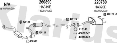 Klarius 420431E - Система выпуска ОГ abcparts.ee
