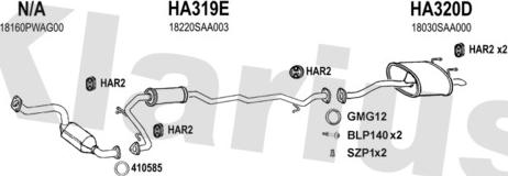 Klarius 420431U - Система выпуска ОГ abcparts.ee