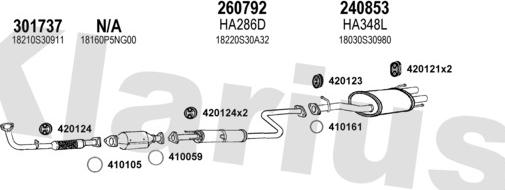 Klarius 420180E - Система выпуска ОГ abcparts.ee