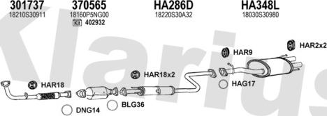 Klarius 420180U - Система выпуска ОГ abcparts.ee