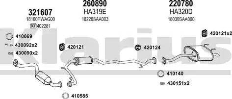Klarius 420205E - Система выпуска ОГ abcparts.ee