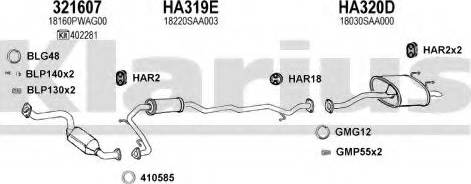Klarius 420205U - Система выпуска ОГ abcparts.ee