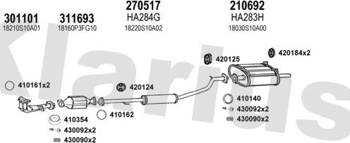 Klarius 420219E - Система выпуска ОГ abcparts.ee