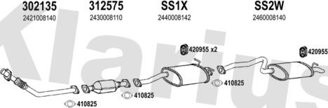 Klarius 550000U - Система выпуска ОГ abcparts.ee