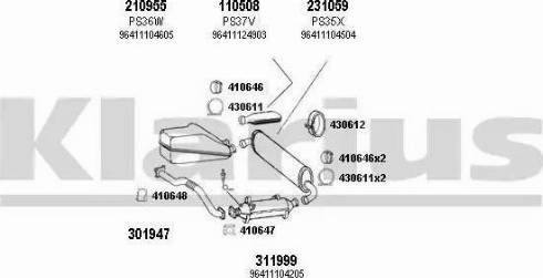 Klarius 680020E - Система выпуска ОГ abcparts.ee
