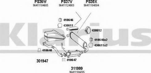 Klarius 680020U - Система выпуска ОГ abcparts.ee