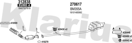 Klarius 620047E - Система выпуска ОГ abcparts.ee